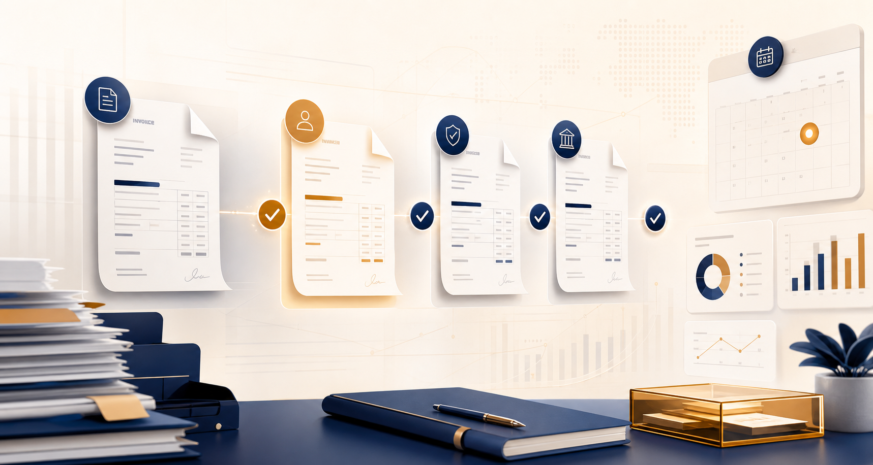 Digitaler Invoice-Prozess mit Rechnungen, Freigaben, Fälligkeiten und Reporting